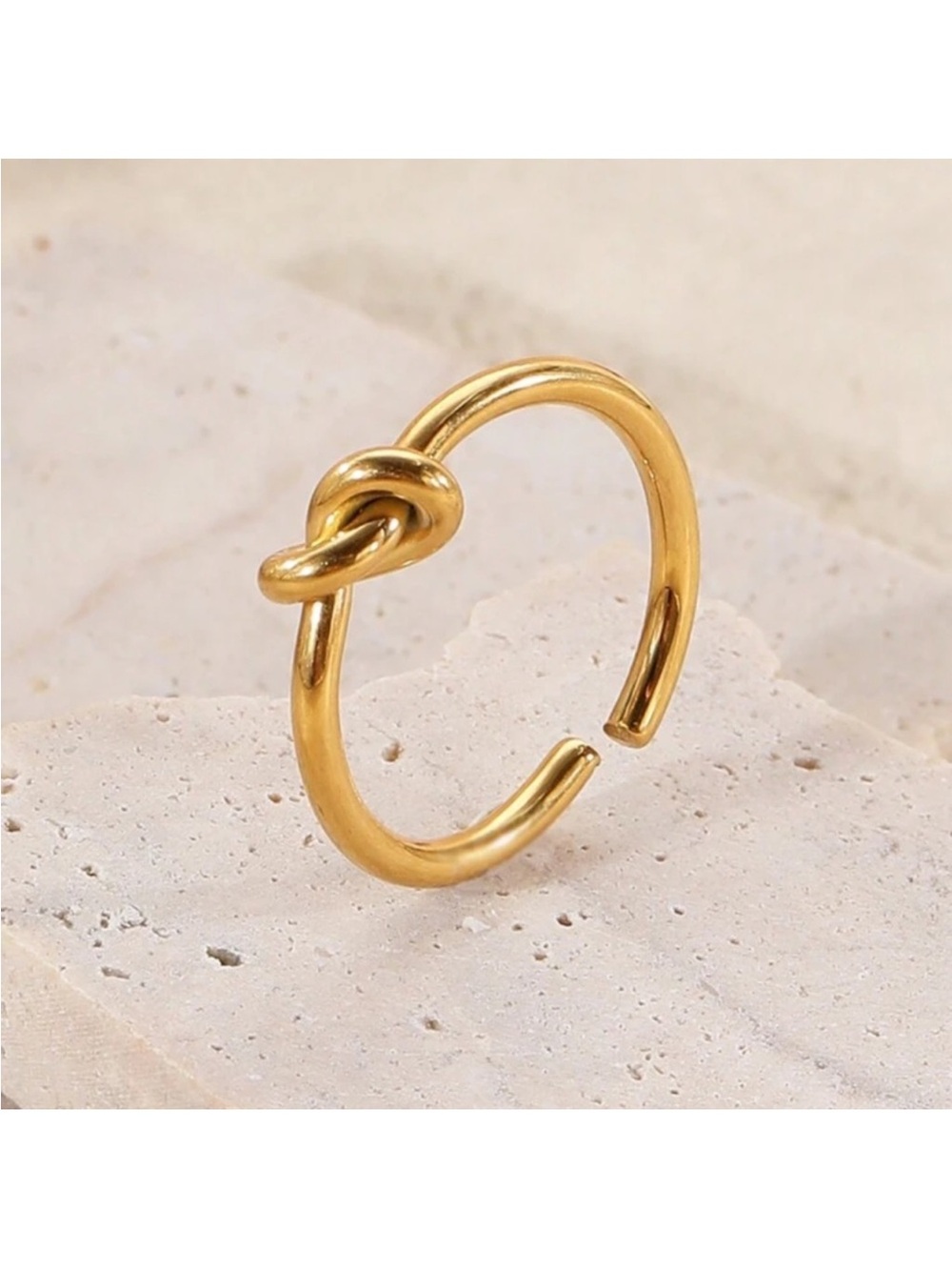 New! Knot Ring 18K Gold Plated Adjustable NWOT